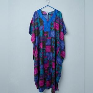 Vintage Winlar Mrs. Roper Style Geometric Abstract Caftan